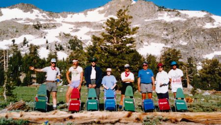 Standing and sitting demo in the Sierras, 1995
